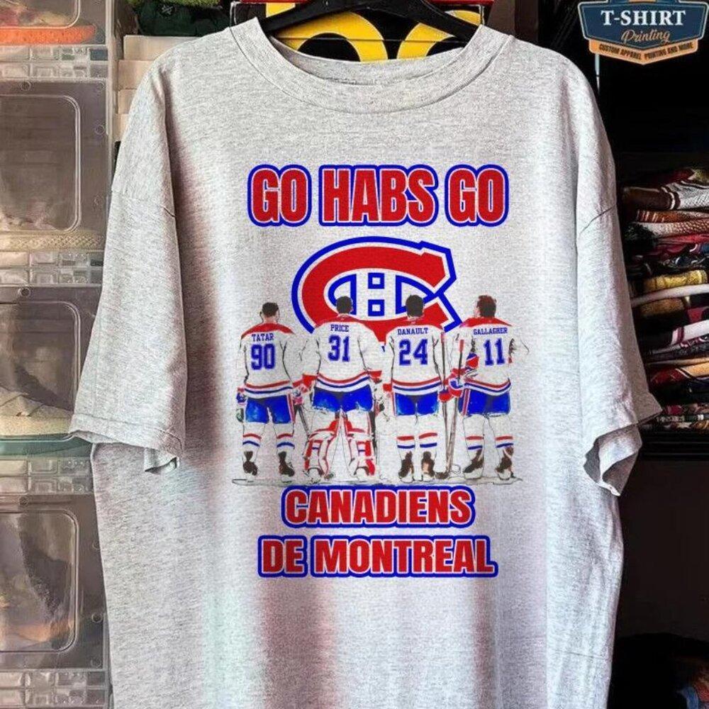 Go Habs Go Canadiens De Montreal Shirt Nhl Hockey Retro Tee